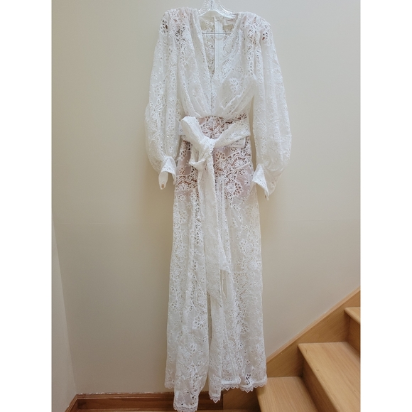 FREE PEOPLE / Bronx and Banco Adele Eyelet Lace Maxi Gown Size/XS - Picture 4 of 16